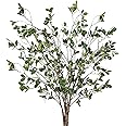 43’’ 2Pcs Artificial Ficus Branches Faux Leaf Spray Green Eucalyptus Branches Artificial Greenery Stems main image 1