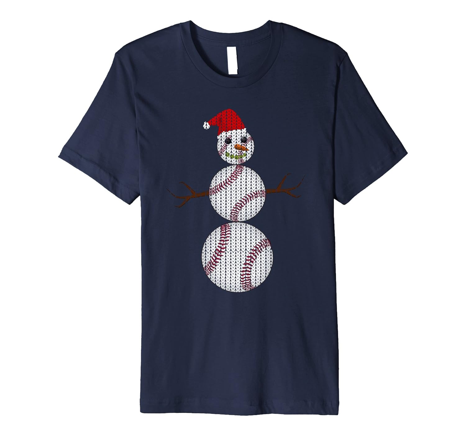 UGLY CHRISTMAS SWEATER TSHIRT Funny Baseball Snowman X-MAS-ANZ