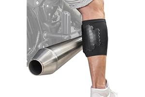 BURN JACKET BurnJacket Motorcycle Exhaust Pipe Burn Protective Sleeve Leg Guard - Extra Wide, Dual Layer Protection, Fits 12.5-16 Inch Calf - Heat Shield for Legs, Calf Guard - Premium Motorcycle Accessories