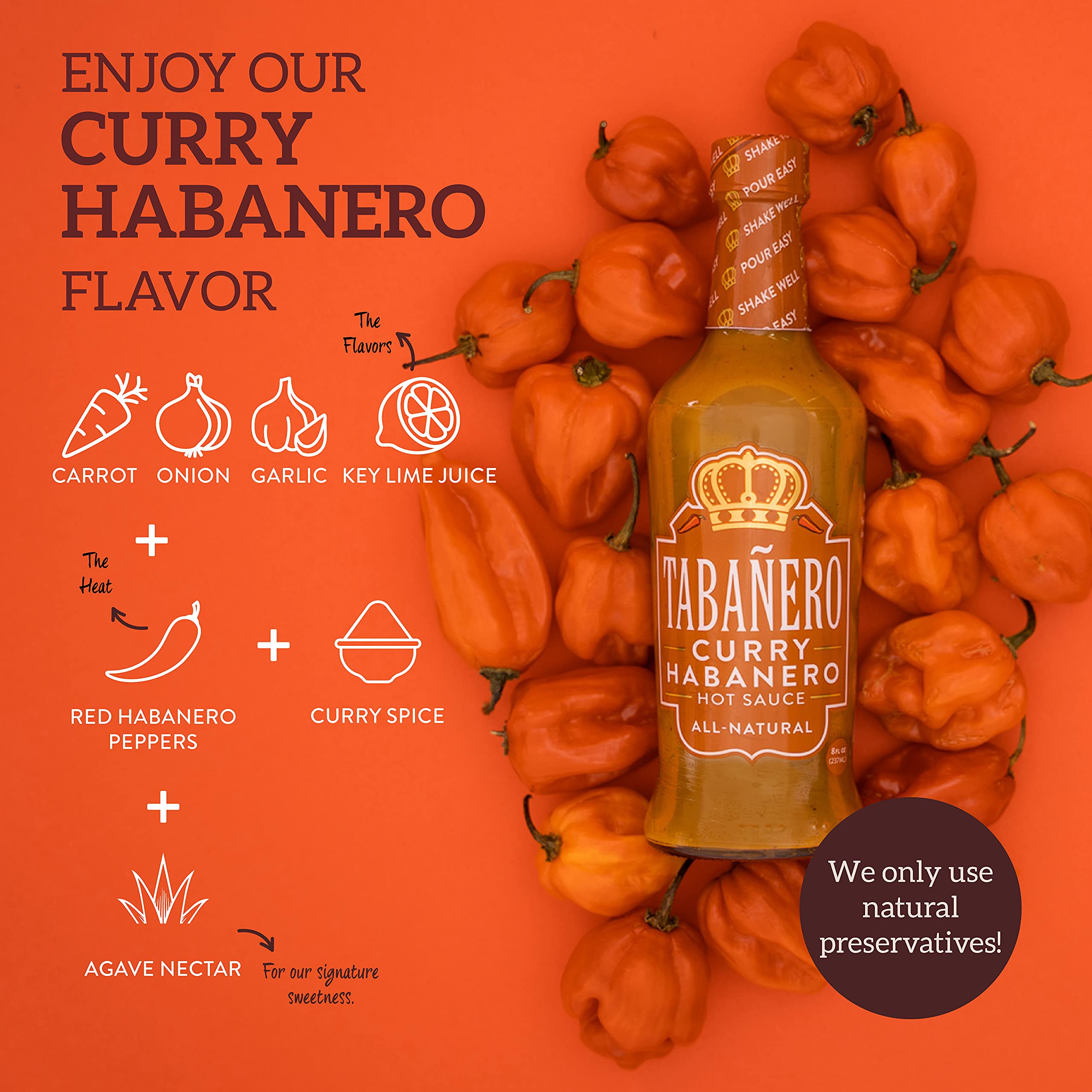 Mua Curry Habanero Hot Sauce by Tabañero, All Natural, Gluten Free, Low