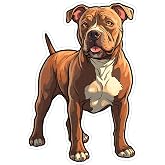 American Pit Bull Terrier Waterproof Vinyl Sticker 4 Inch Decal | Great For Laptops, Water Bottles, Tumblers &amp; Notebooks &ndash; A Gift For Animal Lovers, Teens &amp; Kids