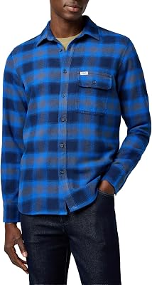 - Camicia Uomo - Vestibilità Regular - 1 Pkt Indigo Shirt - Indaco Ghiaccio
