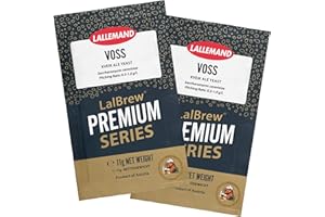 LalBrew Voss Kveik Brewing Yeast (2 Pack) - Kveik Ale Yeast - Make Beer at Home - 11 g Sachets - Saccharomyces cerevisiae - S
