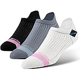 BRISIRA Coolmax Bamboo Viscose Women Compression Running Ankle Socks No Show Athletic Wicking Thick Cushioned Arch Support