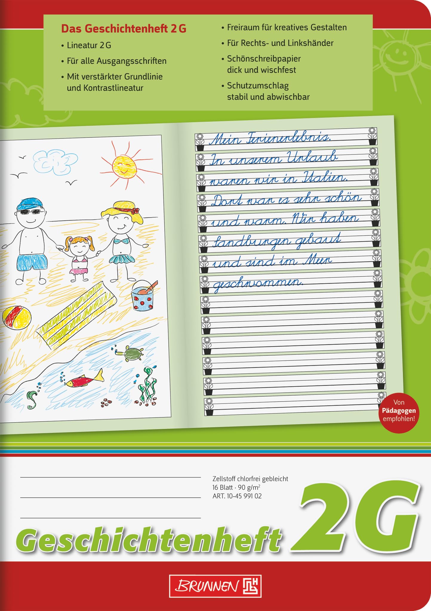 Brunnen 104599102 Story Pad A5 16 Sheets Line Style 2G Class 2)