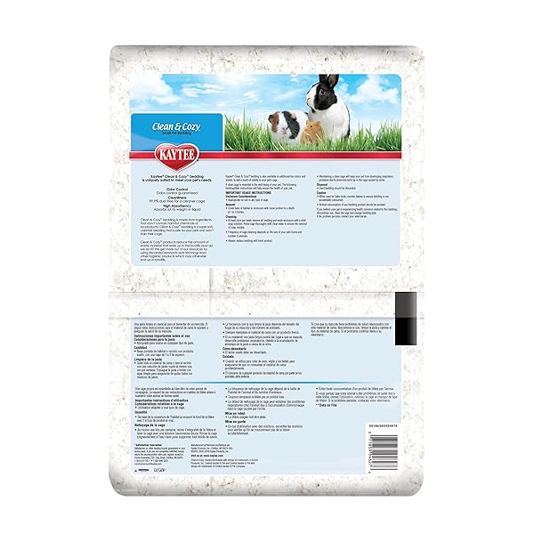 KAYTEE CLEAN & COZY WHITE PAPER BEDDING, MADE FOR SMALL ANIMALS, 49.2 LITERS