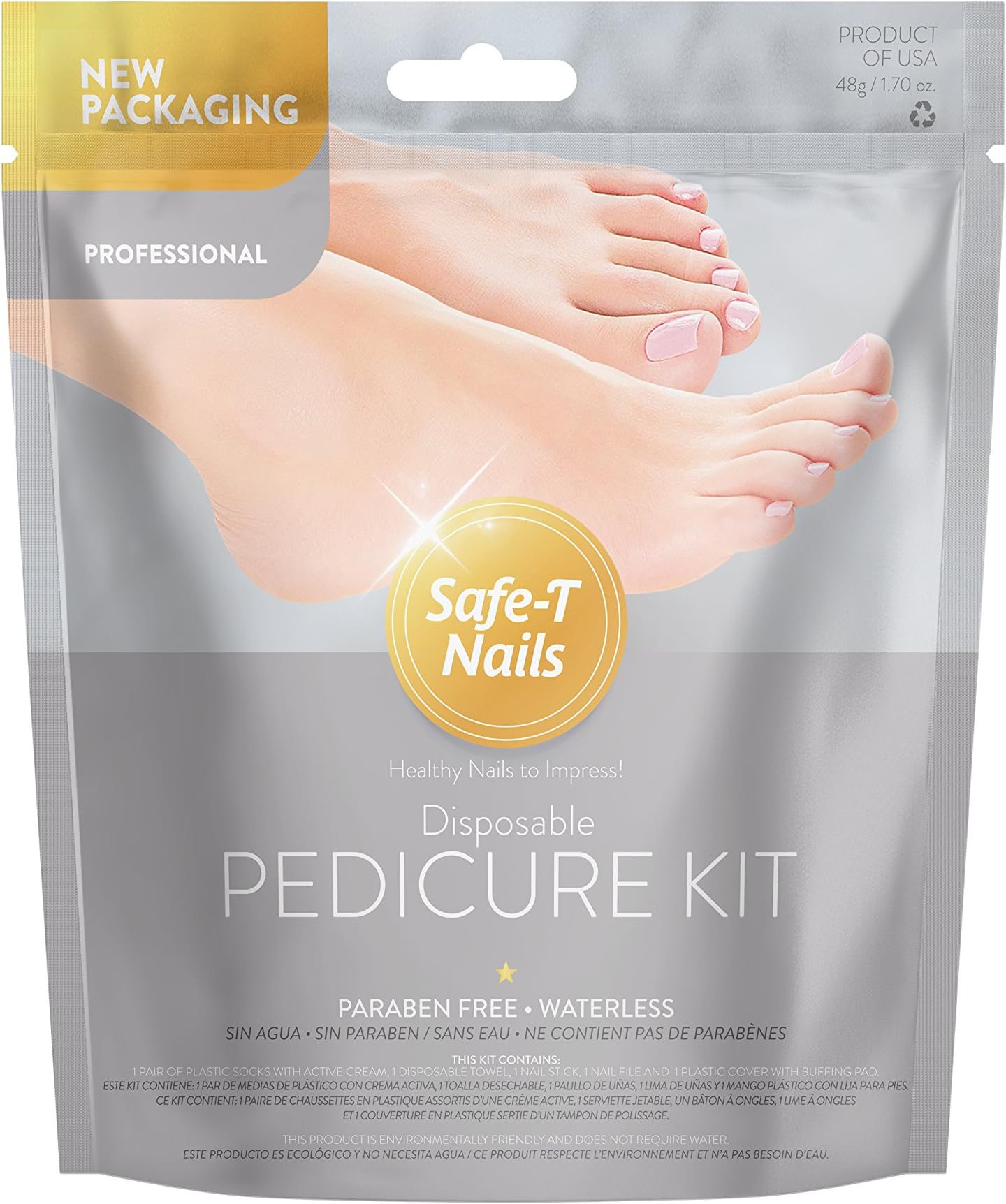 Safe-t Nails Disposable Professional Pedicure Kit- The Protection and Health Your Nails Deserve!