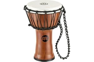Meinl Percussion Junior Djembe Hand Drum Circle Instrument, Synthetic Shell and Head — NOT Made in China — Compact Size Rope Tuned, 2-Year Warranty (JRD-TA)