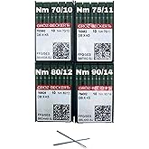 Groz-Beckert 80 PCS GROZ-BECKERT DBXK5 Needle FFGBall Point 20 PCS of Each Size (7010) (7511) (8012) (9014) Embroidery Sewing Machine Needles Compatible with Tajima Barudan SWF Feiyue Feiya