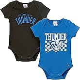 Gerber unisex-baby NBA Team 2 Pack Short Sleeve Onesie Bodysuits