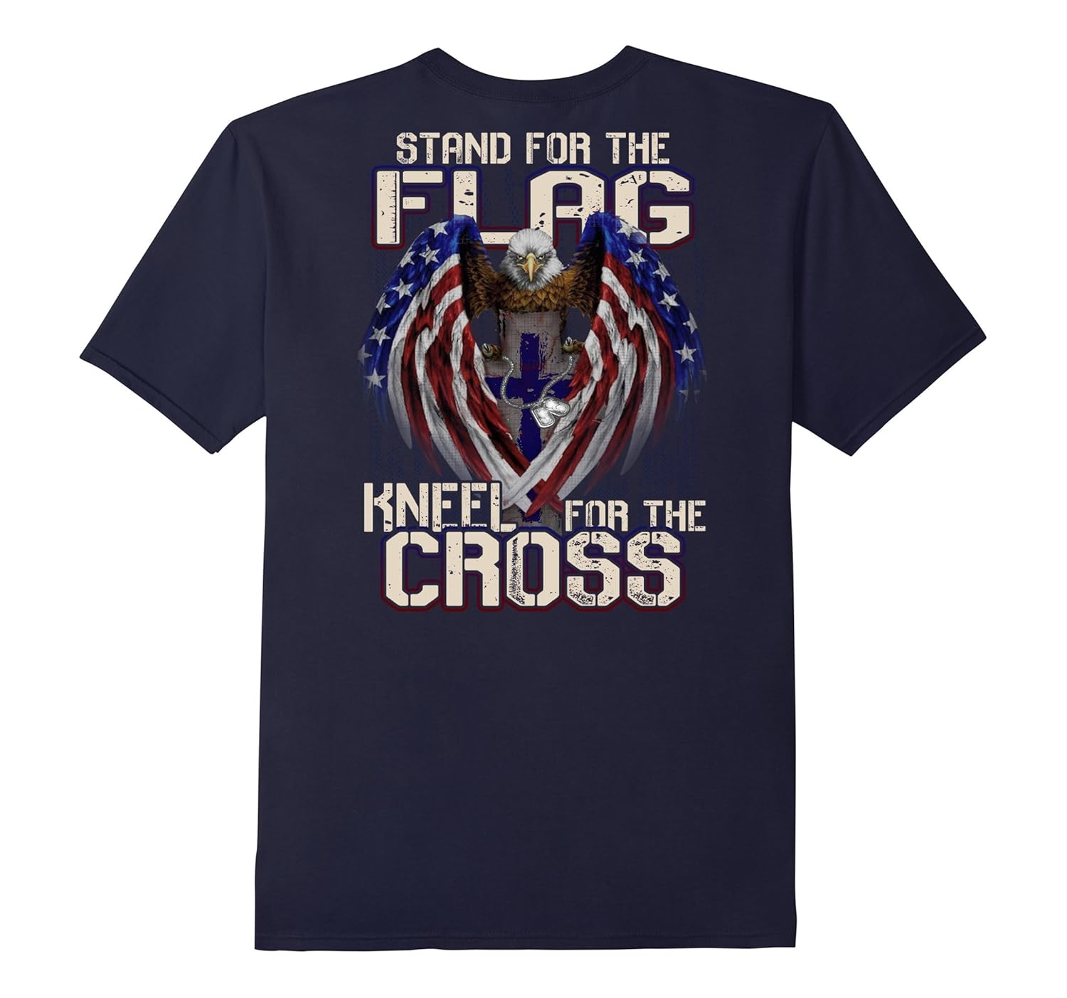 Stand For The Flag Kneel For The Cross Tshirt-ANZ