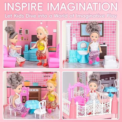 LUYE Stories Dollhouse for Girls Year Old Huge