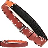 Rig Gears Leather tool belt for men grain leather work belts | 3 inch carpenter constaraction belt multipurpose along with foam padded tool belt 34" to 49"