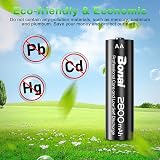 Bonai Ni-MH AA 2800mAh Rechargeable Batteries 8 Pack Low Self-Discharge view 5
