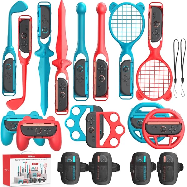 Amazon.com: Dobe - 30 in 1 Switch Sports Accessories Bundle for