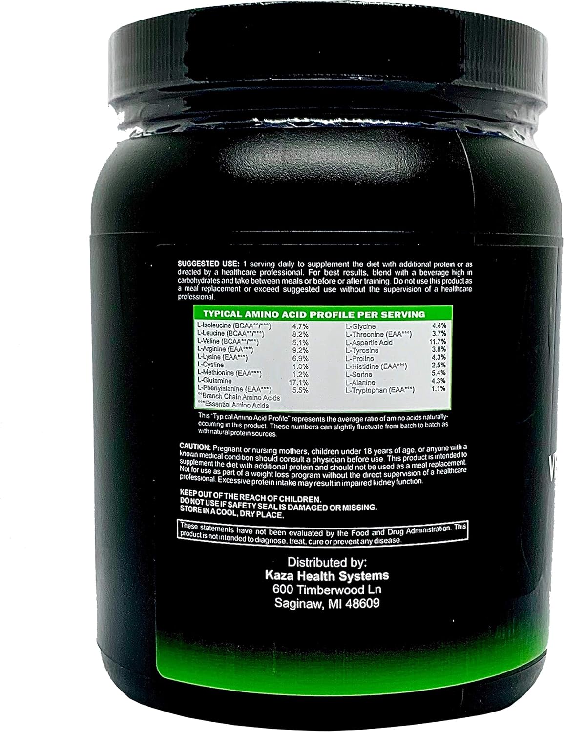 Vegan Plant Based Protein Powder, Vanilla Flavor High Protein, Low