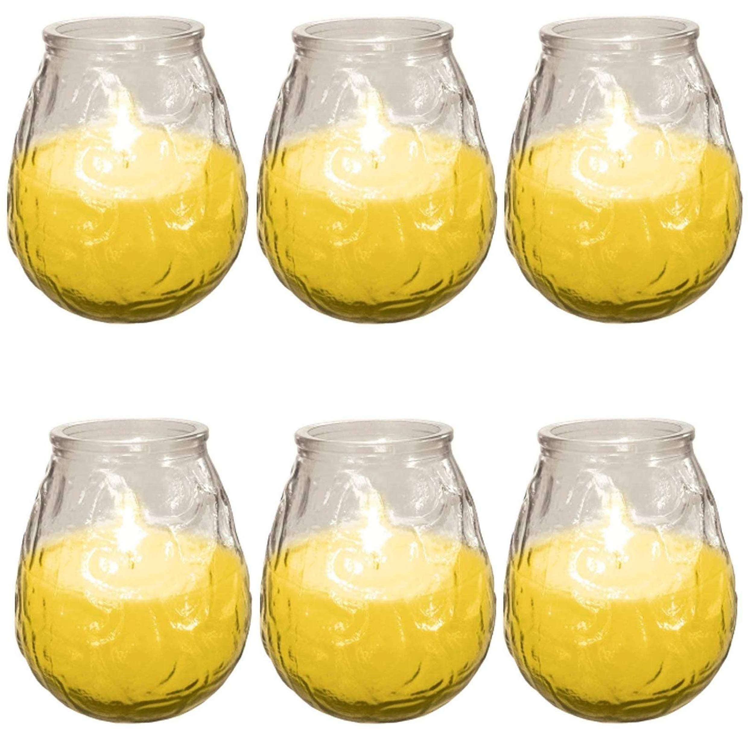 6 x Prices Outdoor Citronella Candle in Glass Jar Fly Insect Repeller Repellent (6 Pack)