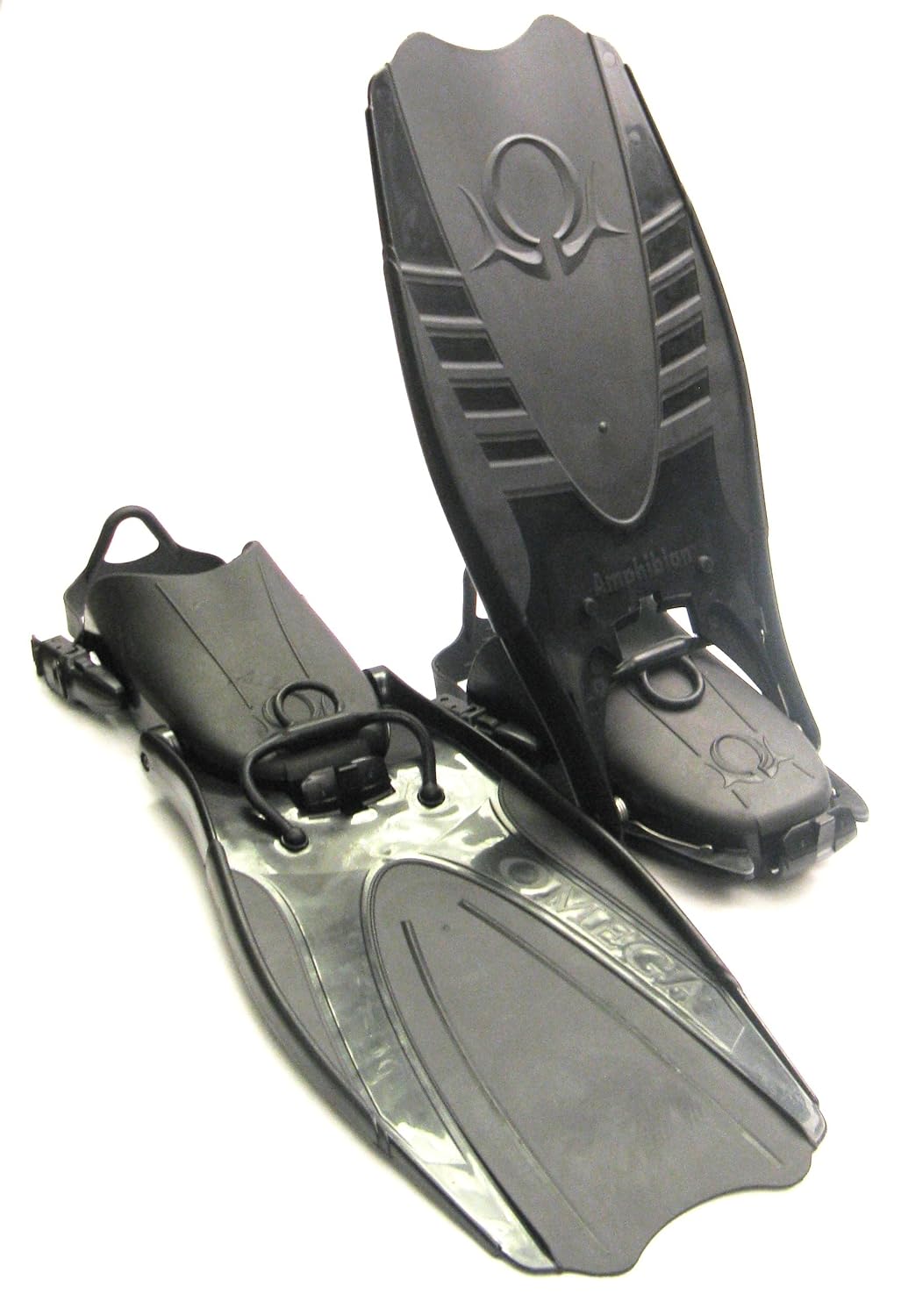 Flip Fin Stealth MAX Military and Rescue Style Scuba Diving Fins, Black
