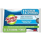 Scotch-Brite Non-Scratch Scrub Sponges, Sponges for Cleaning Kitchen, Bathroom, and Household, non-scratch Sponges Safe for N