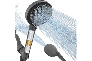 SR Sun RISR Filtered Shower Head with Handheld, 9 Spray Modes High Pressure Showerhead with Filters, Detachable Shower Head F
