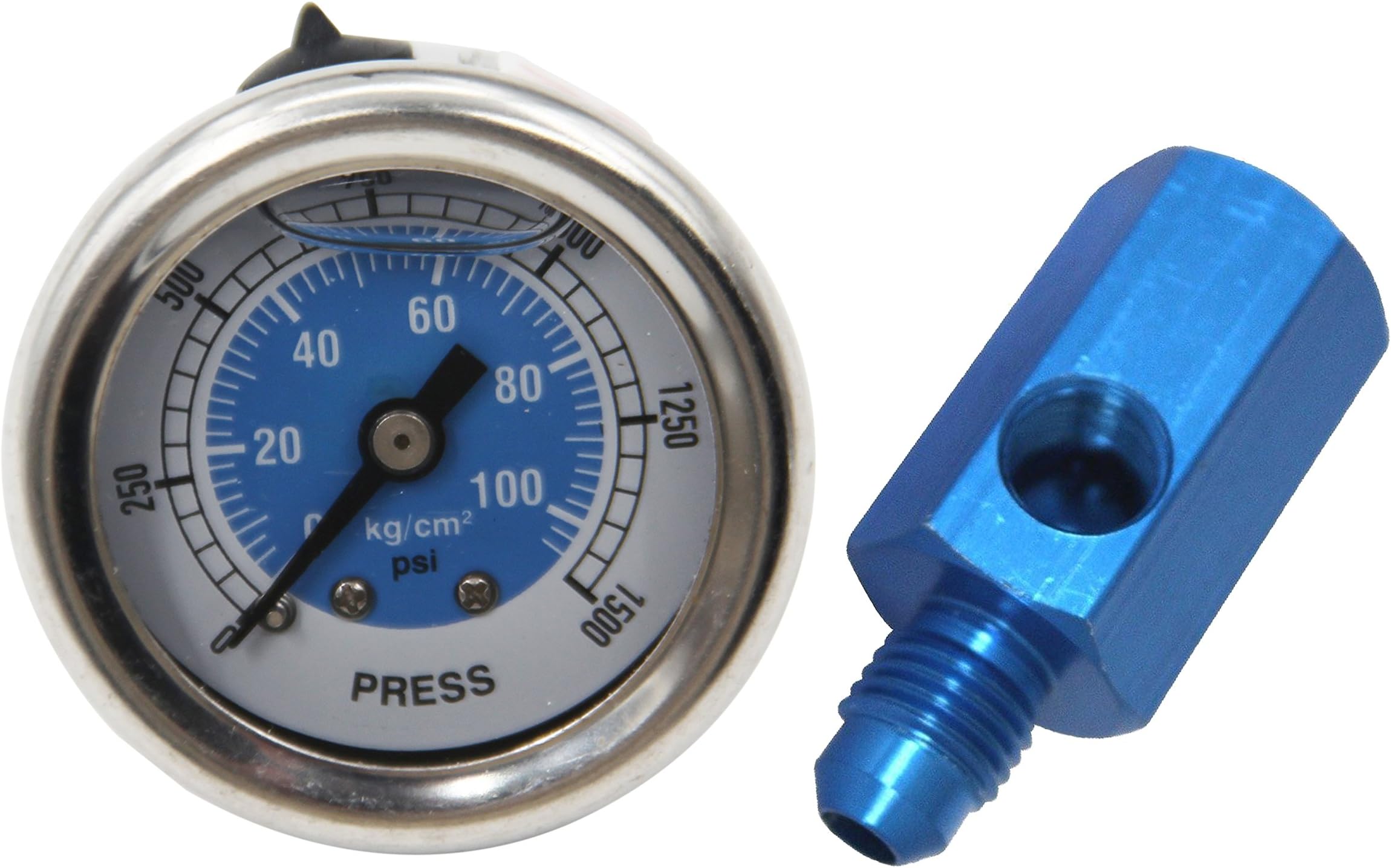 Nitrous Pressure Gauge +Inline Adapter (Nitrous Pressure Gauge +6AN Inline Adapter)