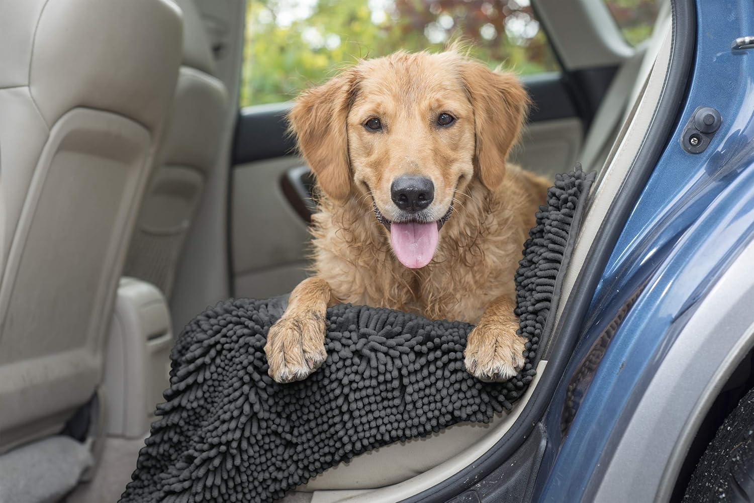 Furhaven Pet Dog Mat - Muddy Paws Absorbent Chenille Shammy Bath Towel and Food Mat Rug for Dogs and Cats, Charcoal (Gray), Runner : Pet Supplies