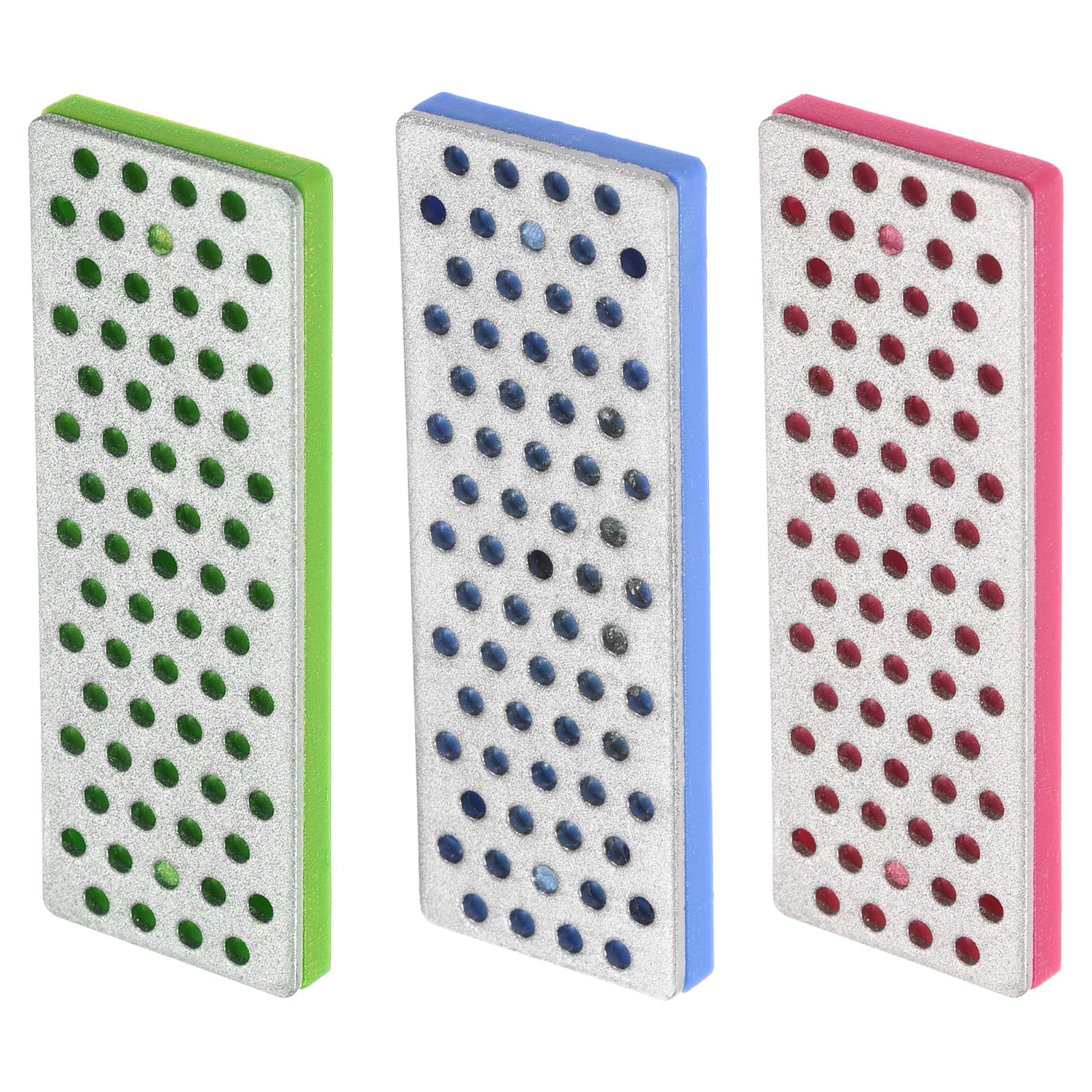 M METERXITY 3 Pack Ski Snowboard Diamond Stone - Ski Edge Files Sharpener Tool, Apply to Outdoor Snowboard (2.8", 240 Grit/360 Grit/1000 Grit, 3 Colors)