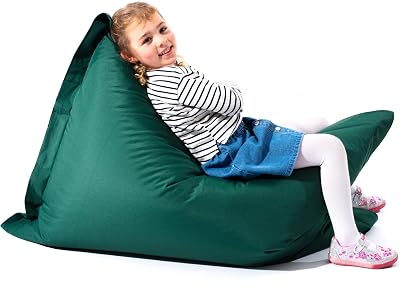 MaxiBean Large Bean Bag Chair for Kids - Green Gaming Cushion