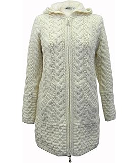 brigid hooded aran cardigan