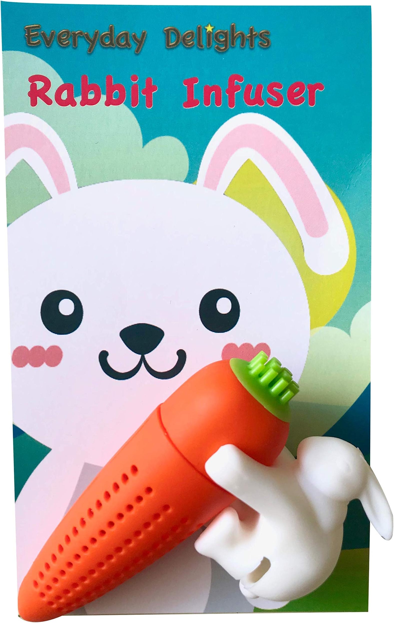 Everyday Delights Rabbit Bunny Carrot Loose Leaf Tea Infuser/Diffuser/Strainer/Filter/Steeper - Cute, Lovely, Eco-friendly, Reusable
