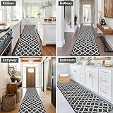 SHACOS Extra Long Hallway Runner Rug 60x300 cm Non Slip Washable Black view 4