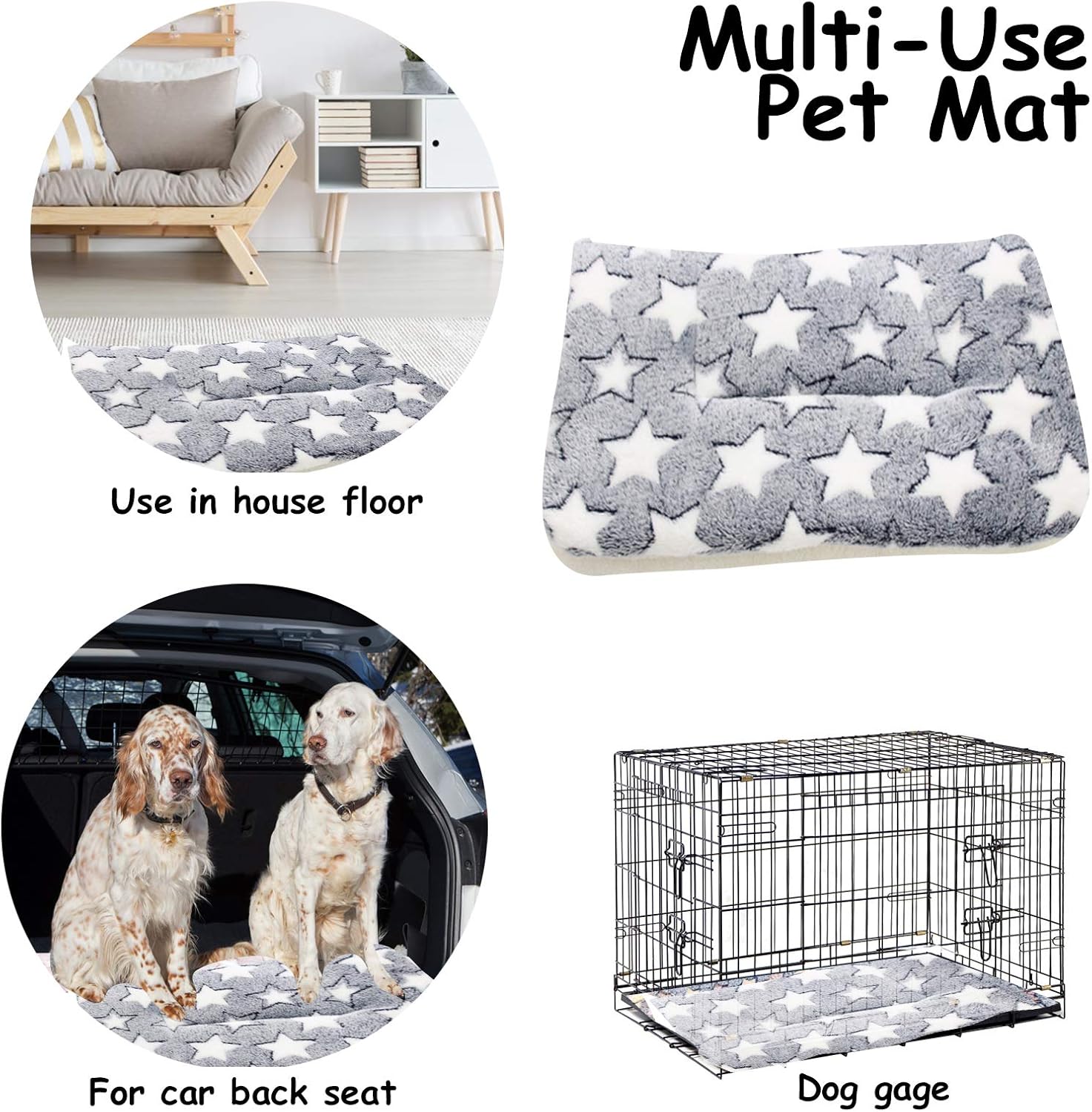Vejaoo Dog Bed Mattress Multipurpose Machine Washable Puppy Mat Cushions for Small/Medium/Large Dogs and Cat Cages XZ006 (61 * 41 CM - Image 4