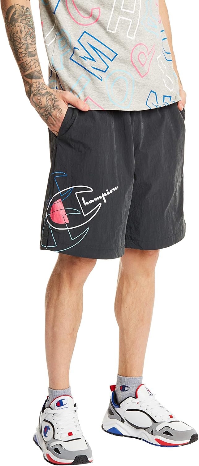 Champion LIFE Men's Crinkle Nylon Shorts: Clothing