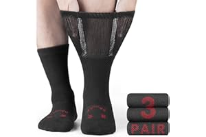 Rahhint Pro Merino Wool Diabetic Socks for Men Women Thick Warm Loose Fit Non Binding Wide Feet Soft Breathable
