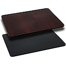 Flash Furniture 30'' x 60'' Rectangular Table Top with Black or Mahogany Reversible Laminate Top