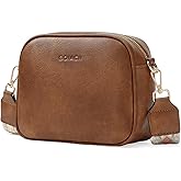 GOIACII Crossbody Bags 6-Pockets Purses for Women Vegan Leather Purses Small Shoulder Handbags with Wide Strap