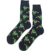 SockFly Dragon Dress Socks Funny Novelty Crazy Fun Design Men Size 8-12 Cotton Casual Crew Colorful Funky Gift for Men