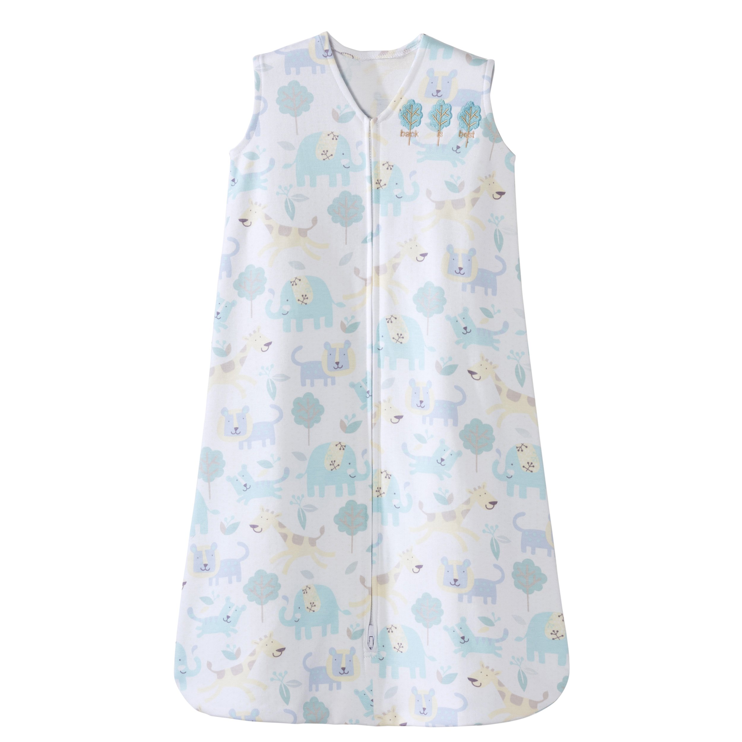 HALO SleepSack 100 Cotton Wearable Blanket, Blue Outer