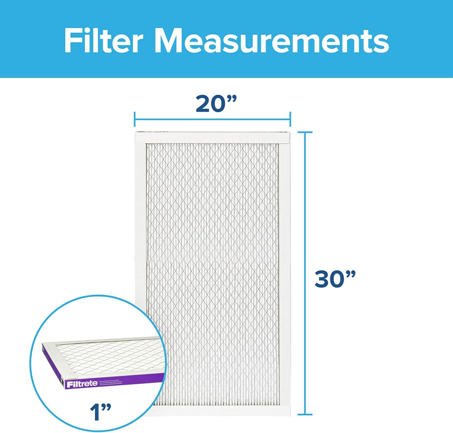 Filtrete 20x30x1, AC Furnace Air Filter, MPR 1500, Healthy Living Ultra Allergen, 4-Pack (exact dimensions 19.84 x 29.84 x 0.78): Home Improvement