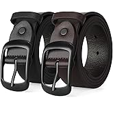 VONMELLI 2 Packs Women Leather Belts for Jeans Fashion Leather Ladies Waist Belt