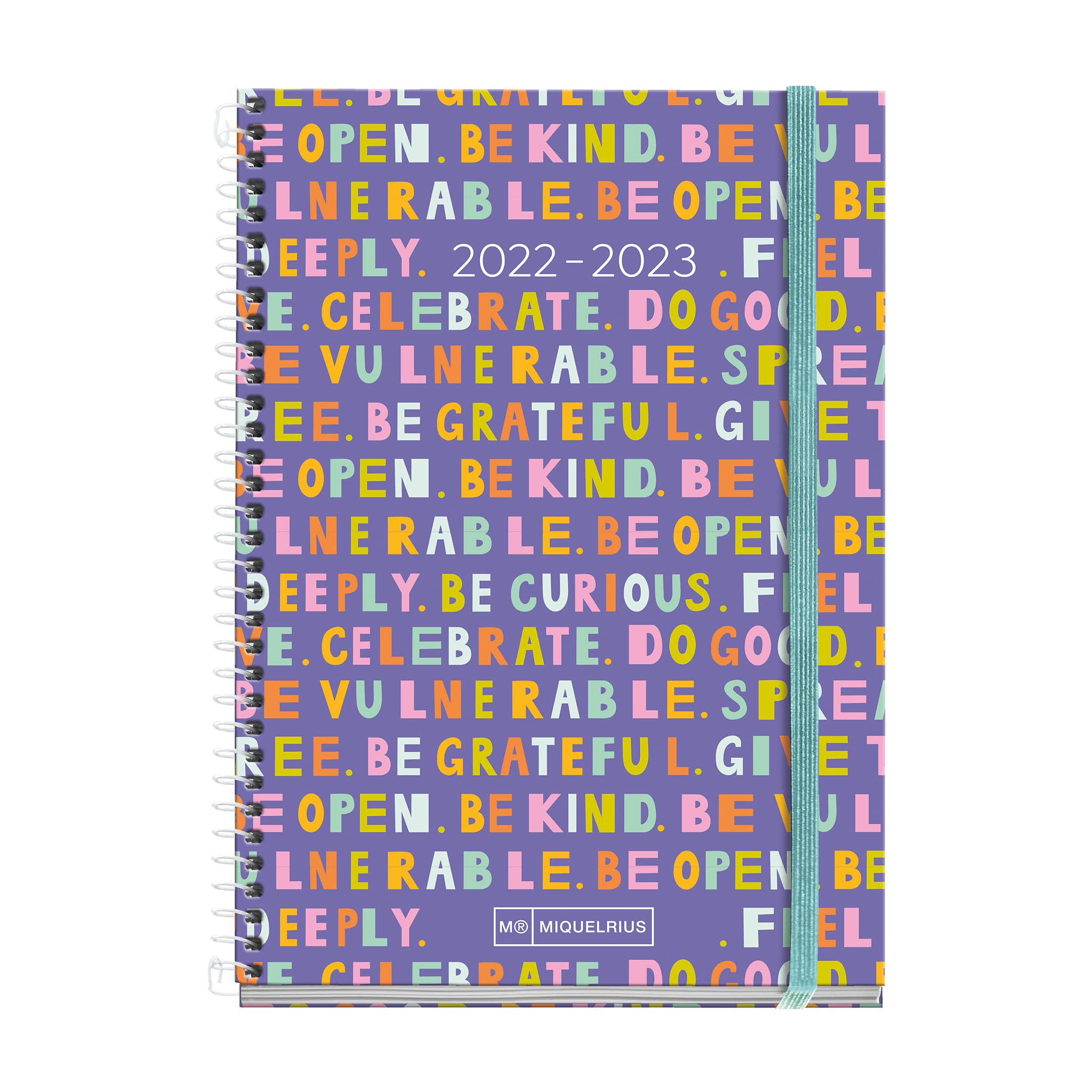 MIQUELRIUS - Agenda September 2022 June 2023 - Week View - Active Size 11.7 x 17.5 cm - Bilingual: Catalan, English - Teen - Words