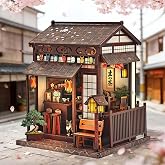 Book Nook Kit, Sakura Tea Pavilion 3D Wooden Puzzle DIY Gift | Lynnuo