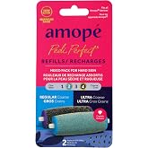 Amope Pedi Perfect Electric Callus Remover Foot File Roller Head Refills, with Diamond Crystals, Removes Hard &amp; Dead Skin, Mixed Pack for Hard Skin, 1 Regular Coarse &amp; 1 Ultra Coarse Refill &ndash; 2 Count