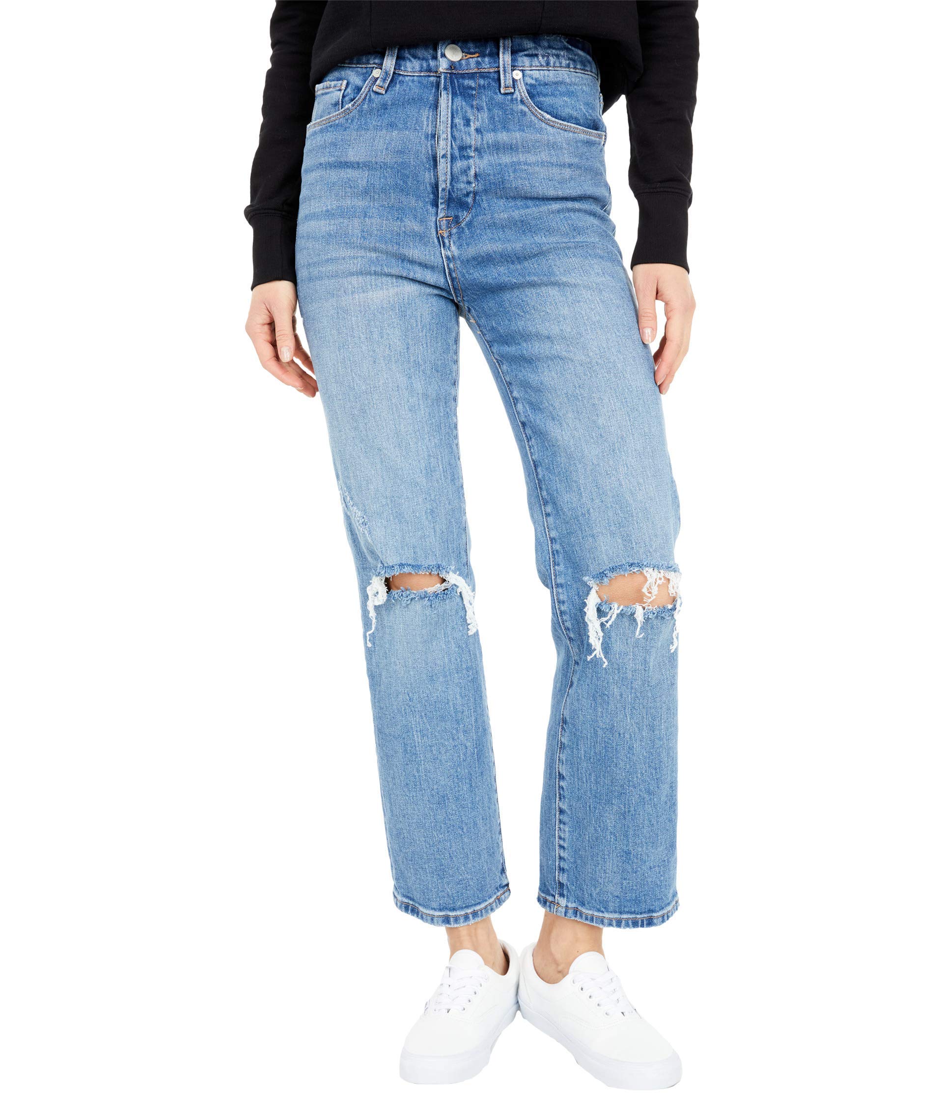 [BLANKNYC] womens Pants, Luxury Clothing Ribcage Straight Leg Denim Jean Pants The Baxter, Whirlwind, 26 US