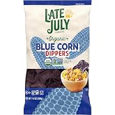 Late July Blue Corn Dippers Organic Tortilla Chips, 7.4 Oz Bag