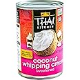 Thai Kitchen Coconut Whipping Cream, Sweetened, No Artificial Colors or Preservatives, Non-Dairy Alternative to Whipped Cream, For Dairy Free Desserts, 13.66 fl oz