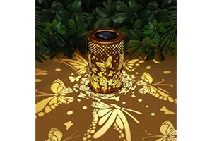 Rumiom Solar Lanterns Outdoor Waterproof, Butterfly Birthday Gifts for Women Men, Hanging Solar Lantern for Yard, Patio, Porch, Backyard, Landscape, Garden Decor