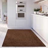 THE RUGS Living Room Shaggy Rug Brown 200x290 cm 30 mm Thick view 3