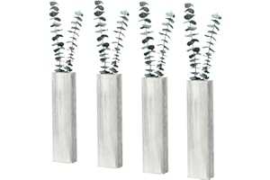 RMEOSYE Wood Wall Planter 4 Pack Wall Decor for Artificial Flower Plants Wooden Plants Holders Wall Plant Pocket Vase Hanging for Living Room Bedroom Dining Room Bathroom Indoor Decroation (Light Grey)