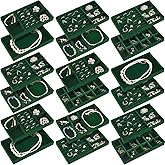 Junkin 18 Pcs Velvet Jewelry Tray Stackable Jewelry Drawer Organizer Jewellery Box Divided Display Tray for Earring Bangle(Dark Green)